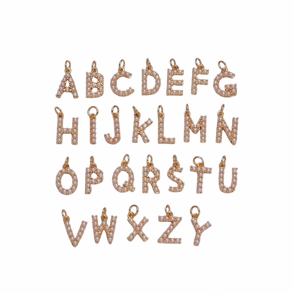 PEARL INITIAL CHARMS