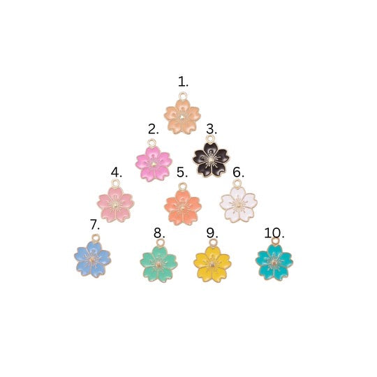 COLORFUL FLOWER CHARMS