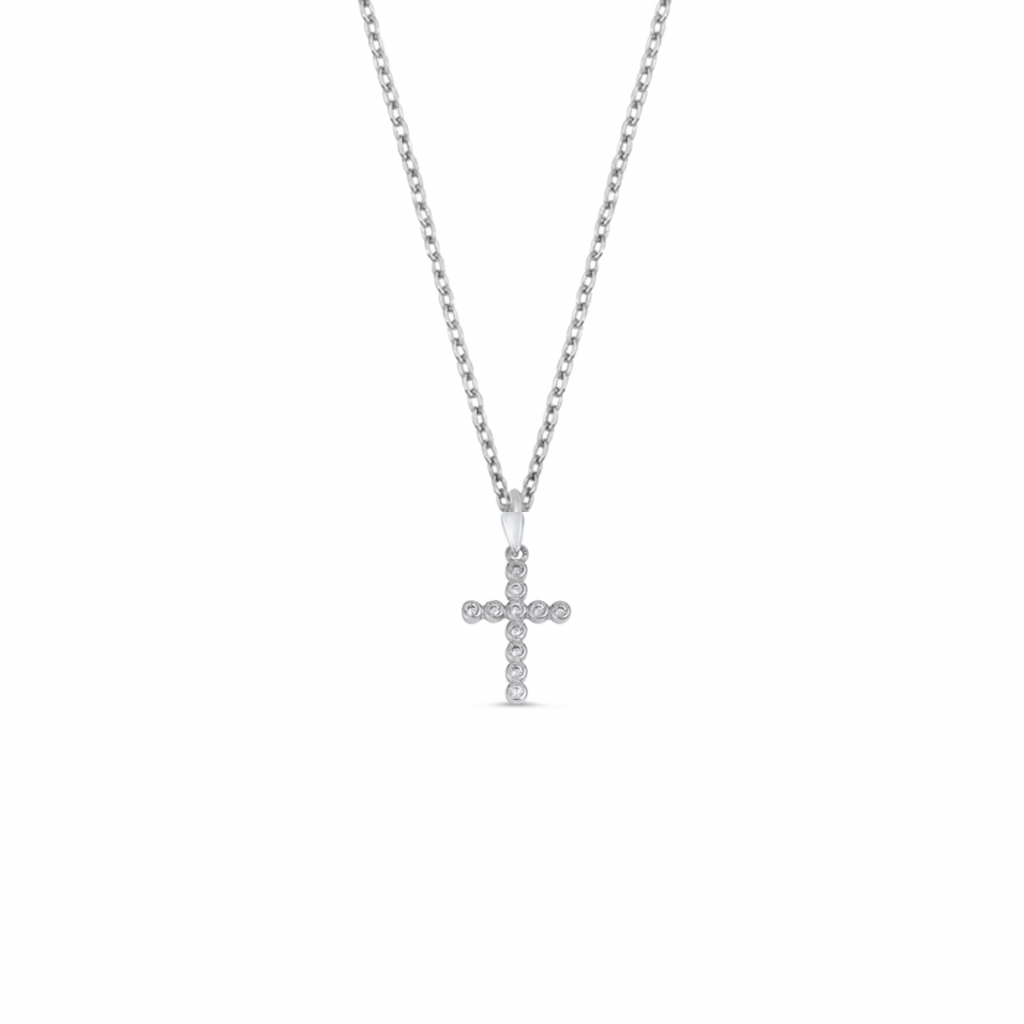 PAVE CROSS SILVER